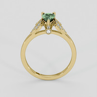0.71 Ct. Green Sapphire Ring, 14K Yellow Gold 3