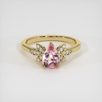 1.59 Ct. Padparadscha Sapphire Ring, 14K Yellow Gold 1
