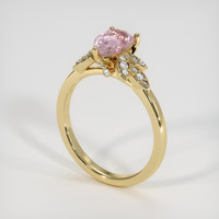 1.59 Ct. Padparadscha Sapphire Ring, 14K Yellow Gold 2