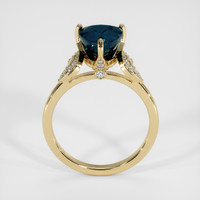 2.69 Ct. Greenish Blue Sapphire Ring, 14K Yellow Gold 3
