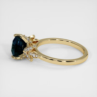 2.69 Ct. Greenish Blue Sapphire Ring, 14K Yellow Gold 4