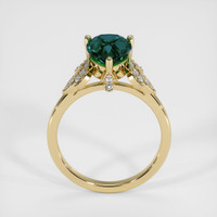 3.08 Ct. Green Sapphire Ring, 14K Yellow Gold 3