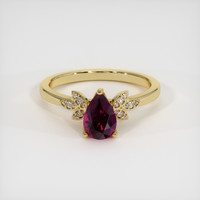 1.31 Ct. Pinkish Purple Sapphire Ring, 14K Yellow Gold 1
