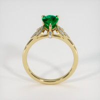 1.12 Ct. Emerald Ring, 18K Yellow Gold 3