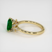 1.12 Ct. Emerald Ring, 18K Yellow Gold 4