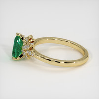 1.03 Ct. Emerald Ring, 18K Yellow Gold 4