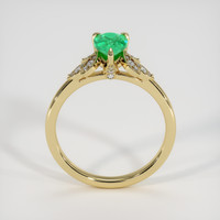 0.66 Ct. Emerald Ring, 18K Yellow Gold 3