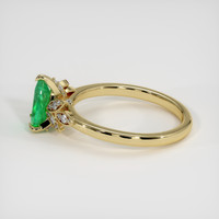 0.66 Ct. Emerald Ring, 18K Yellow Gold 4