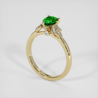 1.30 Ct. Green Tsavorite Garnet Ring, 18K Yellow Gold 2