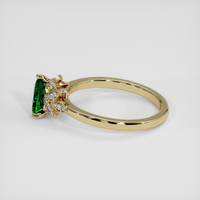 1.30 Ct. Green Tsavorite Garnet Ring, 18K Yellow Gold 4