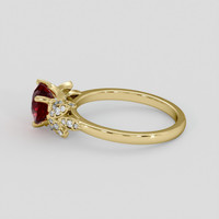 1.65 Ct. Ruby Ring, 18K Yellow Gold 4
