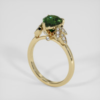 1.73 Ct. Green Sapphire Ring, 18K Yellow Gold 2