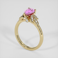 1.06 Ct. Pinkish Purple Sapphire Ring, 18K Yellow Gold 2