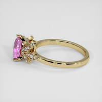 1.06 Ct. Pinkish Purple Sapphire Ring, 18K Yellow Gold 4