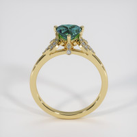 1.50 Ct. Bluish Green Sapphire Ring, 18K Yellow Gold 3
