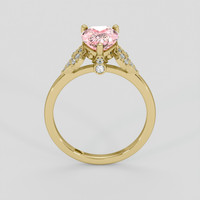 2.03 Ct. Padparadscha Sapphire Ring, 18K Yellow Gold 3