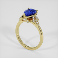 2.53 Ct. Blue Sapphire Ring, 18K Yellow Gold 2