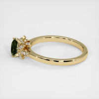 0.77 Ct. Green Sapphire Ring, 18K Yellow Gold 4