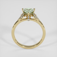 0.87 Ct. Bluish Green Sapphire Ring, 18K Yellow Gold 3