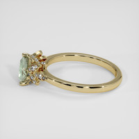 0.87 Ct. Bluish Green Sapphire Ring, 18K Yellow Gold 4