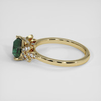 1.65 Ct. Bluish Green Sapphire Ring, 18K Yellow Gold 4