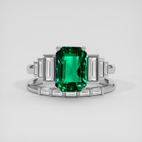 2.91 Ct. Emerald Ring, Platinum 950 1