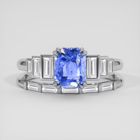 3.15 Ct. Blue Sapphire Ring, Platinum 950 1