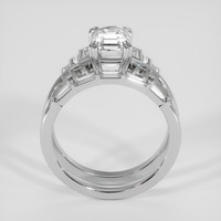 3.07 Ct. White Sapphire Ring, Platinum 950 3
