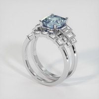 2.76 Ct. Bi Color Sapphire Ring, 10K White Gold 2