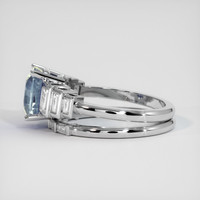 2.76 Ct. Bi Color Sapphire Ring, 10K White Gold 4