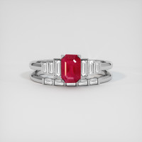 1.03 Ct. Ruby Ring, 14K White Gold 1