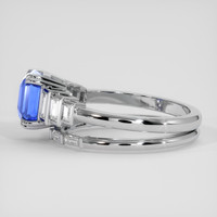 3.15 Ct. Blue Sapphire Ring, 14K White Gold 4