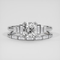 3.07 Ct. White Sapphire Ring, 14K White Gold 1