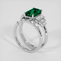 2.91 Ct. Emerald Ring, 18K White Gold 2