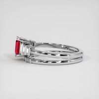 1.03 Ct. Ruby Ring, 18K White Gold 4