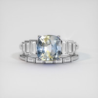 2.76 Ct. Bi Color Sapphire Ring, 18K White Gold 1
