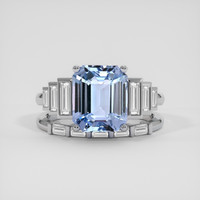 3.99 Ct. Violet Sapphire Ring, 18K White Gold 1