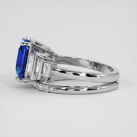 4.06 Ct. Blue Sapphire Ring, 18K White Gold 4