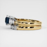 2.04 Ct. Greenish Blue Sapphire Ring, 14K White & Yellow 4