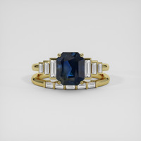 3.80 Ct. Blue Sapphire Ring, 14K Yellow Gold 1