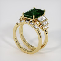 5.65 Ct. Green Sapphire Ring, 14K Yellow Gold 2