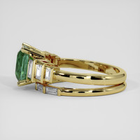 2.67 Ct. Bluish Green Sapphire Ring, 14K Yellow Gold 4