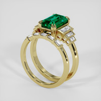 2.91 Ct. Emerald Ring, 18K Yellow Gold 2