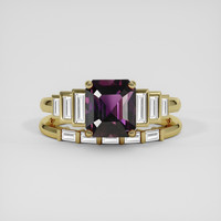 2.48 Ct. Pinkish Purple Spinel Ring, 18K Yellow Gold 1