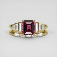 2.44 Ct. Purplish Red Spinel Ring, 18K Yellow Gold 1