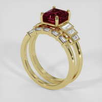 2.44 Ct. Purplish Red Spinel Ring, 18K Yellow Gold 2