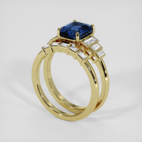 3.80 Ct. Blue Sapphire Ring, 18K Yellow Gold 2