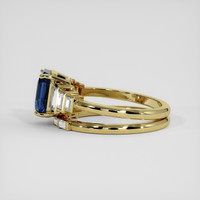 3.80 Ct. Blue Sapphire Ring, 18K Yellow Gold 4