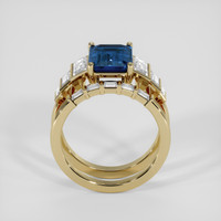 3.52 Ct. Blue Sapphire Ring, 18K Yellow Gold 3