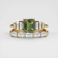 1.91 Ct. Green Sapphire Ring, 18K Yellow Gold 1